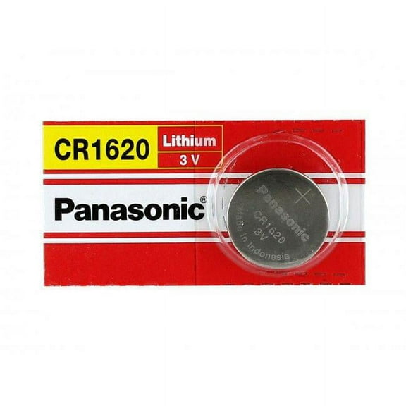 Panasonic CR1620 Lithium Coin Cell Battery - 75mAh - 1 Piece Tear Strip