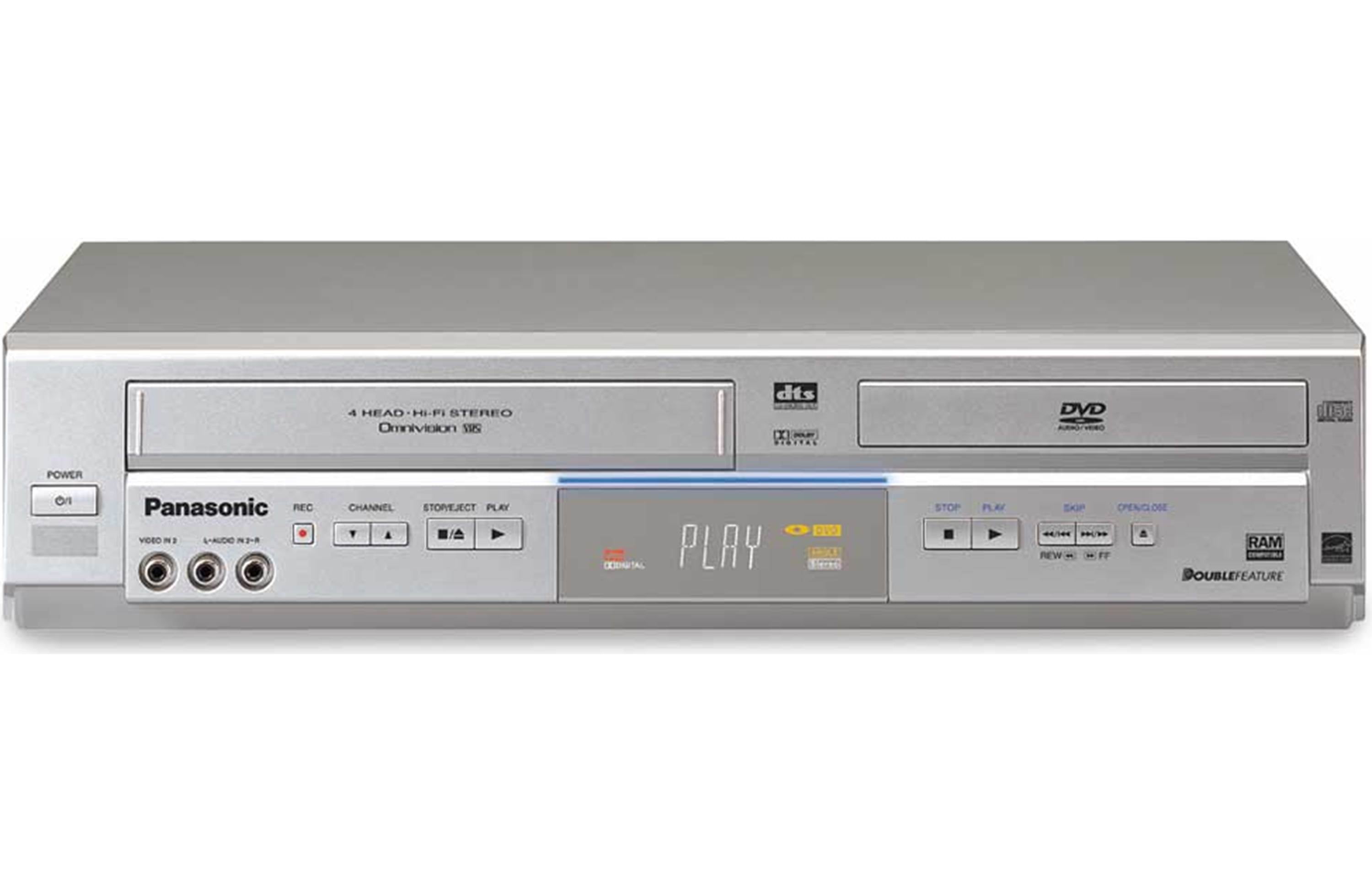 Panasonic PVD4745S (Used) DVD/VCR combo with Remote, Manual, and