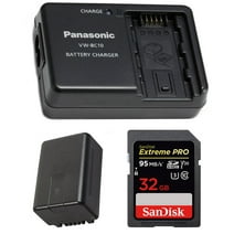 Panasonic PVT-190 Camcorder Battery with Charger and SanDisk 32GB Bundle