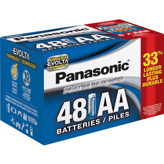 Panasonic LR6XE/48PC Aa48 Platinum Power Blister Boxsupl Last 33% Longer Than Alkaline Plus