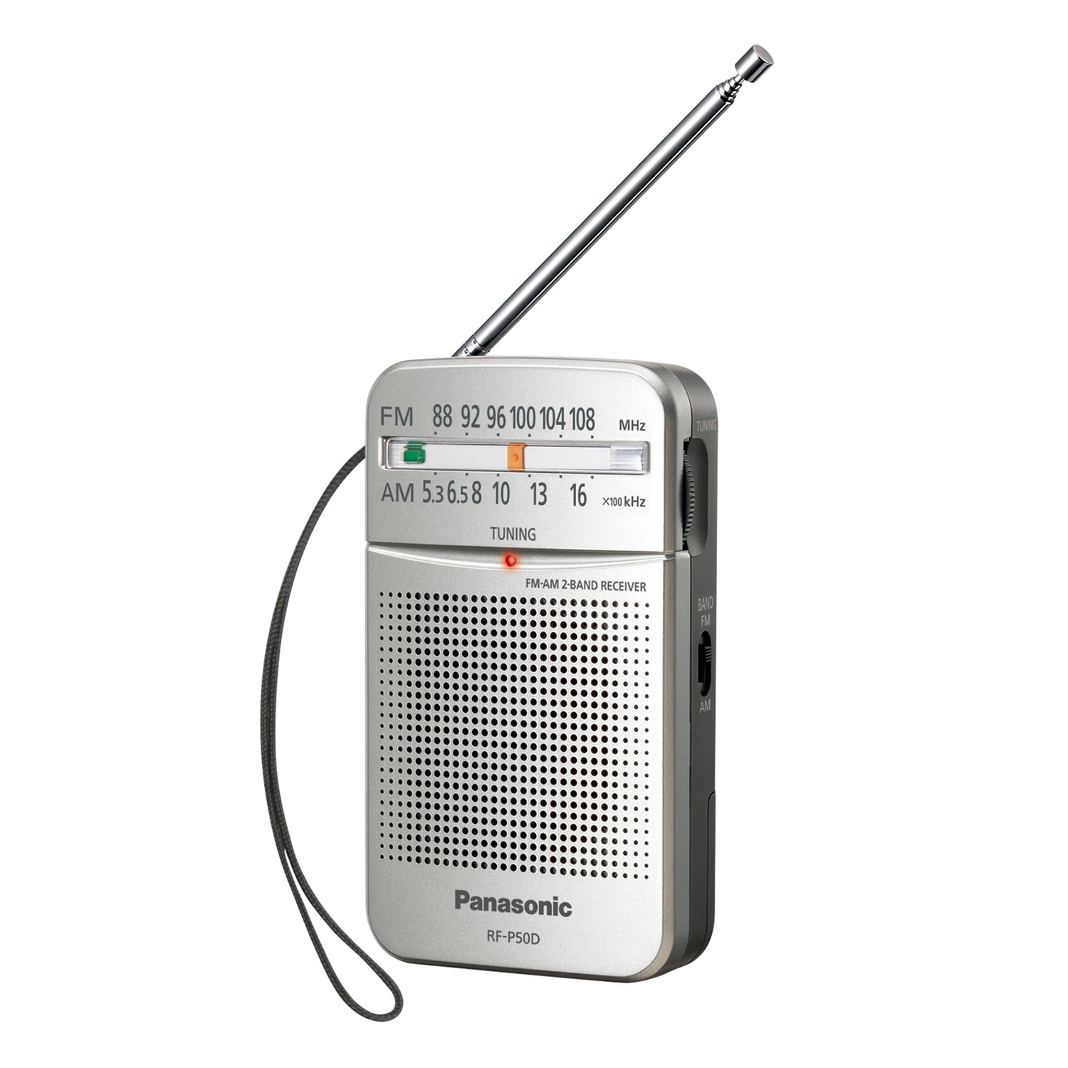 Panasonic Portable Pocket AM/FM Radio, Silver, RF-P50PT - Walmart.com