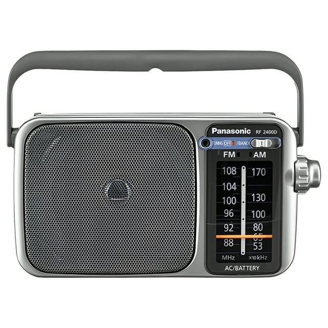 Panasonic RF-2400D Portable AM/FM Electric Radio, Silver - Walmart.com