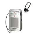 thumbnail image 1 of Panasonic RF-P50 Pocket AM/FM Radio, Silver with Headphone HT21, 1 of 1