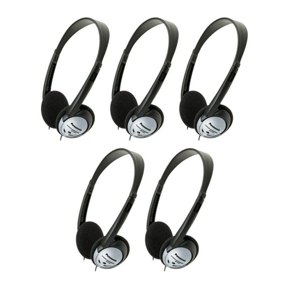 Panasonic RP-HT21 Lightweight Headphones with XBS (5 PACK)