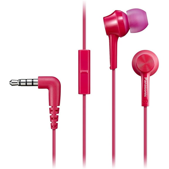 Panasonic RP-TCM115 Canal-Type In-Ear Headphones, Pink