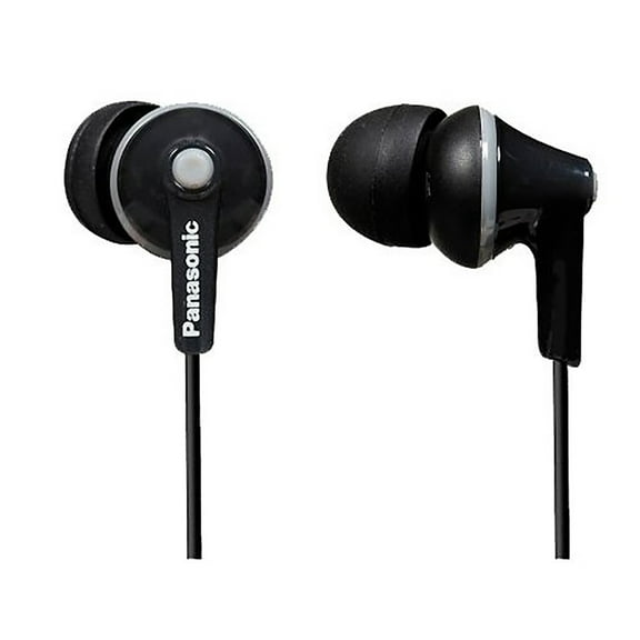 Panasonic RPHJE125EK Black Stereo Ergofit Design Powerful Sound Lightweight Wired in Ear Headphone