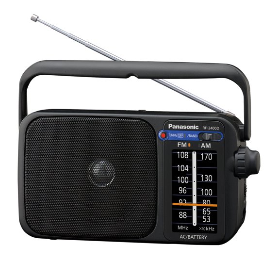 Panasonic Portable AM/FM Radio, Silver, RF-2400, RF-2400-K - Walmart.com