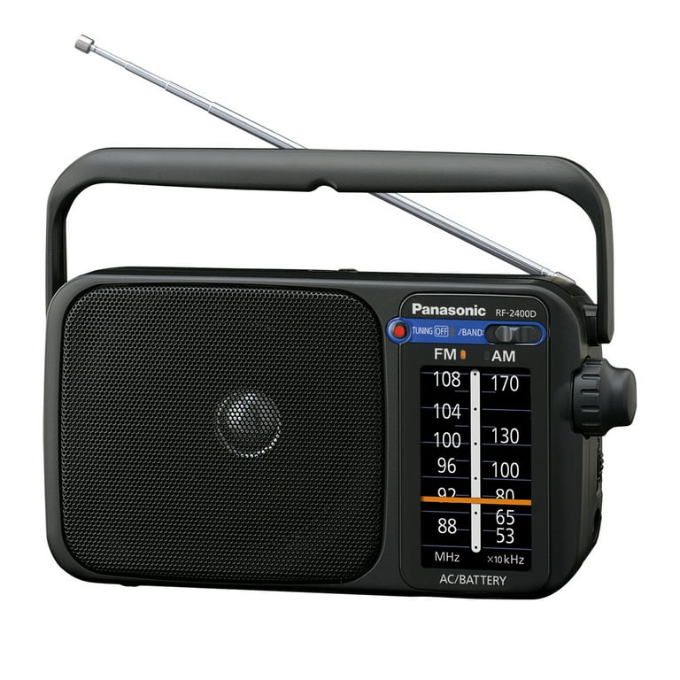 Panasonic Portable AM/FM Radio, Silver, RF-2400, RF-2400-K