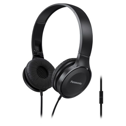 Panasonic Rp-hf100m-k Panasonic Lightweight On-ear Headphones With Microphone (black)