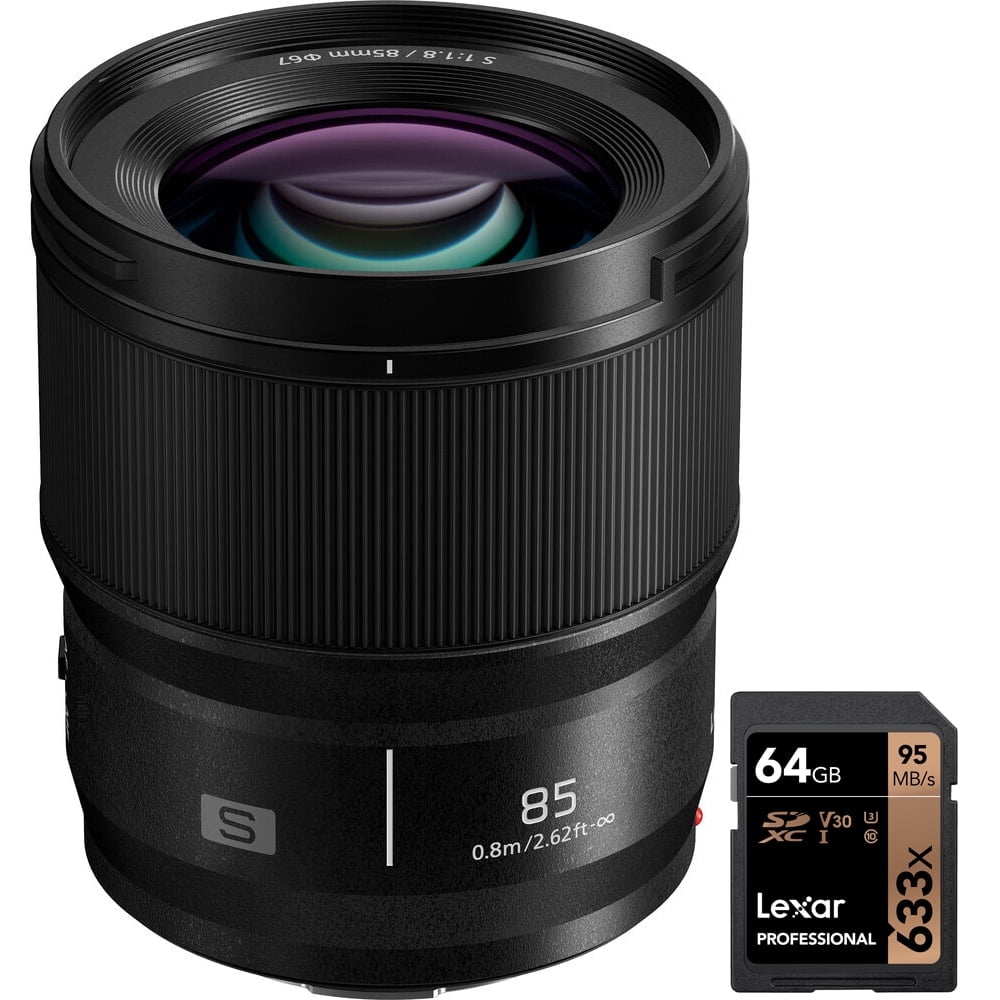 Panasonic S-S85 LUMIX S 85mm f/1.8 L-Mount Interchangeable Lens
