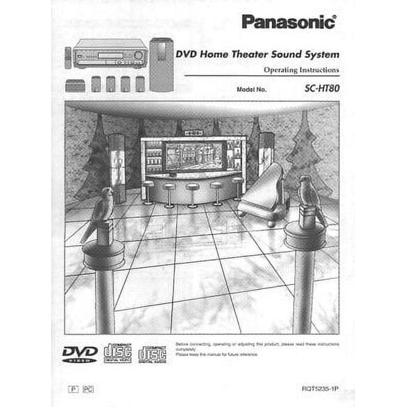 Instruction Manual ONLY for Panasonic SA-HT80 Home Theater System Owners Instruction Manual REPRINT