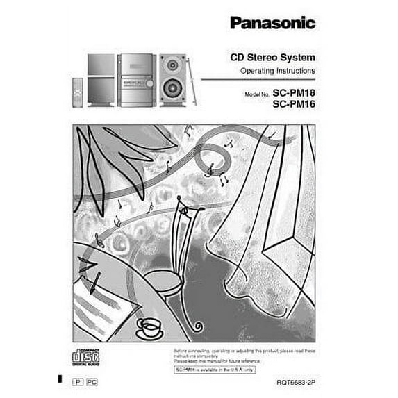 Panasonic SA-PM16 SA-PM18 CD Stereo System Owners Instruction Manual REPRINT