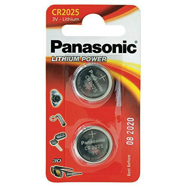 Panasonic Batterie Lithium Knopfzelle CR2025 3V - Battery - CR2025  (CR-2025EL/4B)