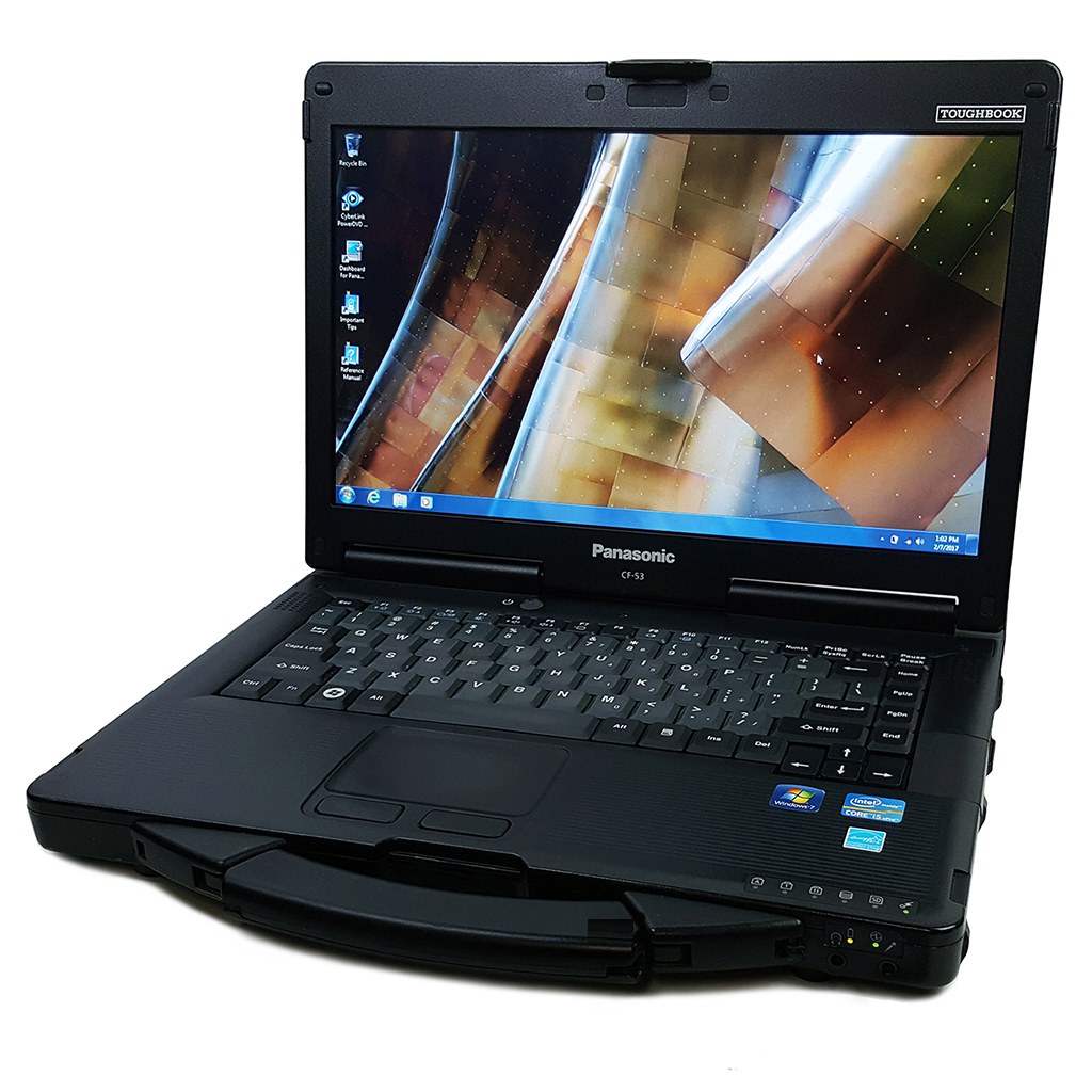 Panasonic Toughbook CF-53 i5 2.5GHz 8GB RAM 256GB SSD 14" HD Windows 7 Professional Laptop (Used) - image 1 of 4