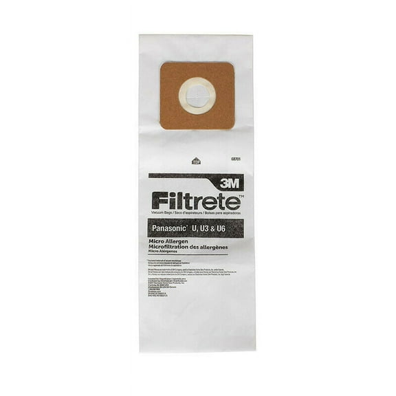 Panasonic Type U-3 Upright Vacuum Bags 3 Pack