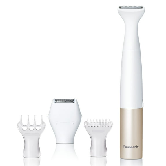 Panasonic Wet/Dry Bikini Trimmer & Shaver for Women with 4 Attachments, Battery-Operated – ES-WWV6-N