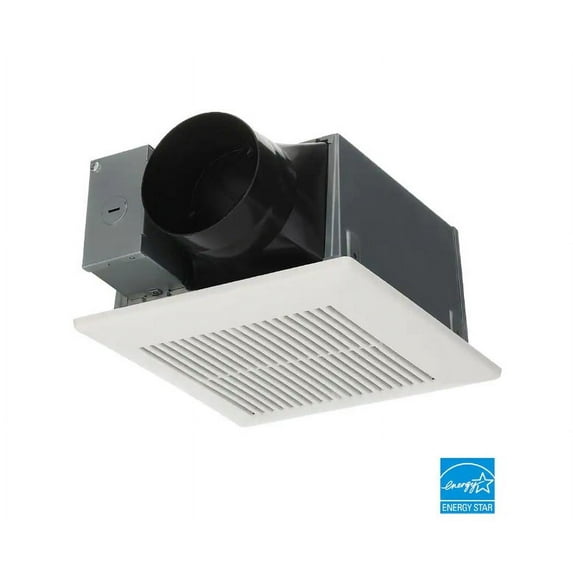 Panasonic Whisper Mighty Pick-a-Flow 70/90 CFM Ceiling/Wall Bathroom Exhaust Fan, Energy Star with 9 in. X 9 in. Grille Footprint, White Grille
