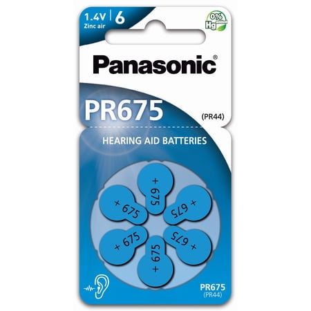 Panasonic Zinc Air PR675 Size 675 Ultra-Compact Lightweight Hearing Aid Battery