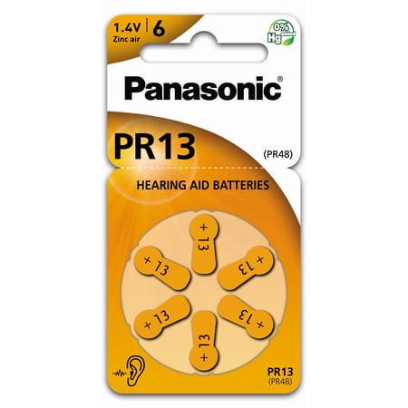 Panasonic Zine Air PR13 Size 13 Ultra-Compact Lightweight Hearing Aid Battery