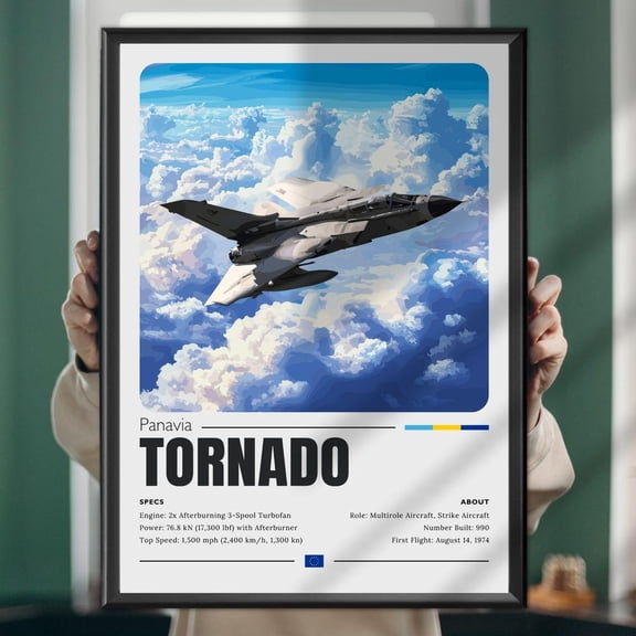 Panavia Tornado Aircraft Poster Military Aviation Art Fighter Jet Print UNFRAMED PAPER POSTER, Home Decor, Vintage Gift, Living Room Dercor
