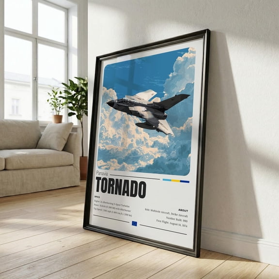 Panavia Tornado Aircraft Poster, Military Aviation Art, Unframed Paper Poster 8x10in