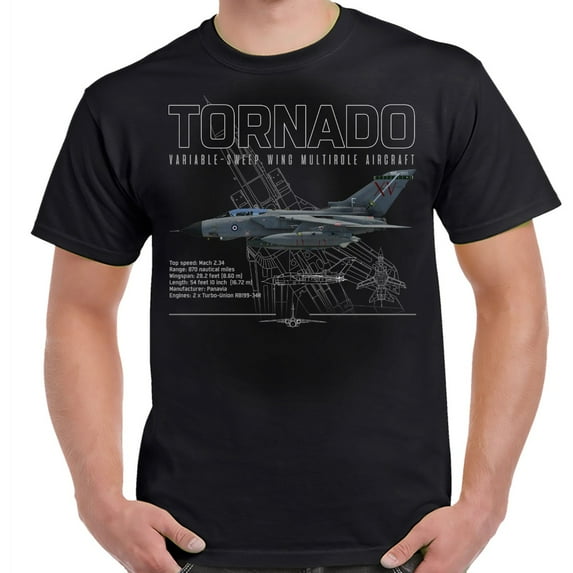 Panavia Tornado Schematic Adult T-Shirt-XXL