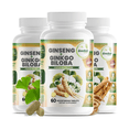 thumbnail image 1 of Panax Ginseng and Ginkgo Biloba Cognitive Support (3 Bottles), 1 of 9