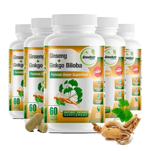 Panax Ginseng and Ginkgo Biloba Cognitive Support (6 Bottles)