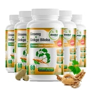 Panax Ginseng and Ginkgo Biloba Cognitive Support 6 Bottles