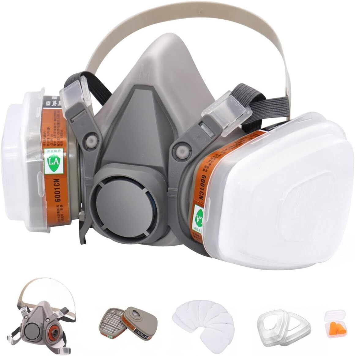 Panbear Reusable Half-Face Respirator, Silicone