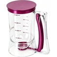 thumbnail image 1 of Pancake Batter Dispenser – 4-Cup with Squeeze Handle & Measuring Marks for Pancakes, Waffles, Muffins, Crepes Cupcakes Baking Tool (purple), 1 of 4