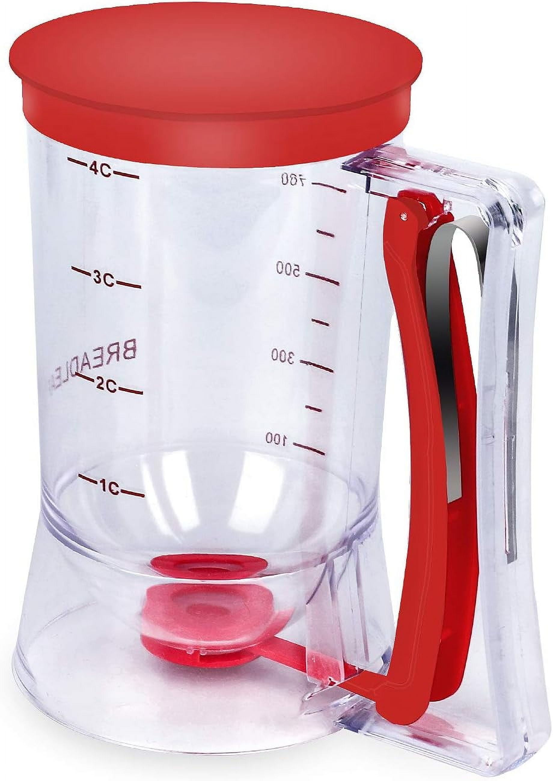 Toparad Pannenkoek cupcake beslag dispenser, bakvormen maker met maatetiket, perfect bakgereedschap voor cupcakes, wafels, muffinmix, cake of andere gebakken goederen