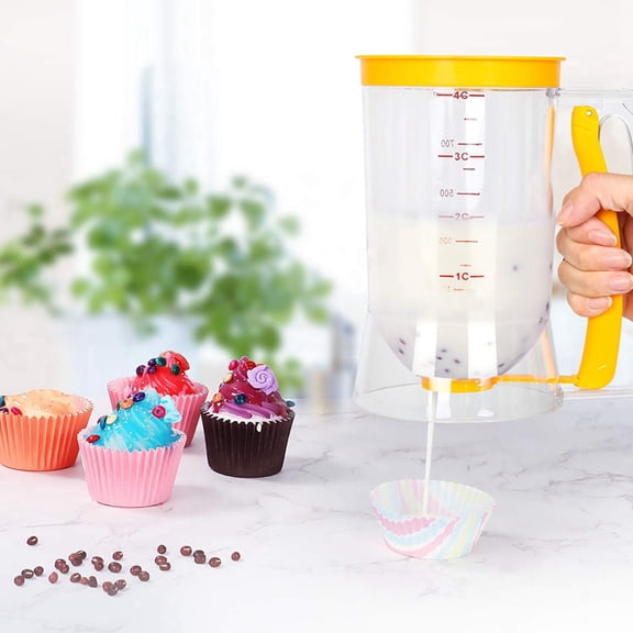 Pancake Batter Dispenser Batter Funnel Hand-Crank Batter Colander Handheld Batter Separator Batter Dispenser