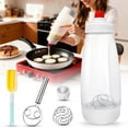 thumbnail image 1 of Pancake Batter Dispenser Bottle Kit - 4.5-Cup Pancakes Mixer with Shaker Ball Stainless Steel Whisk and Brush,Squeeze Bottles for Cupcake Muffin Waffle Crepe, 1 of 4