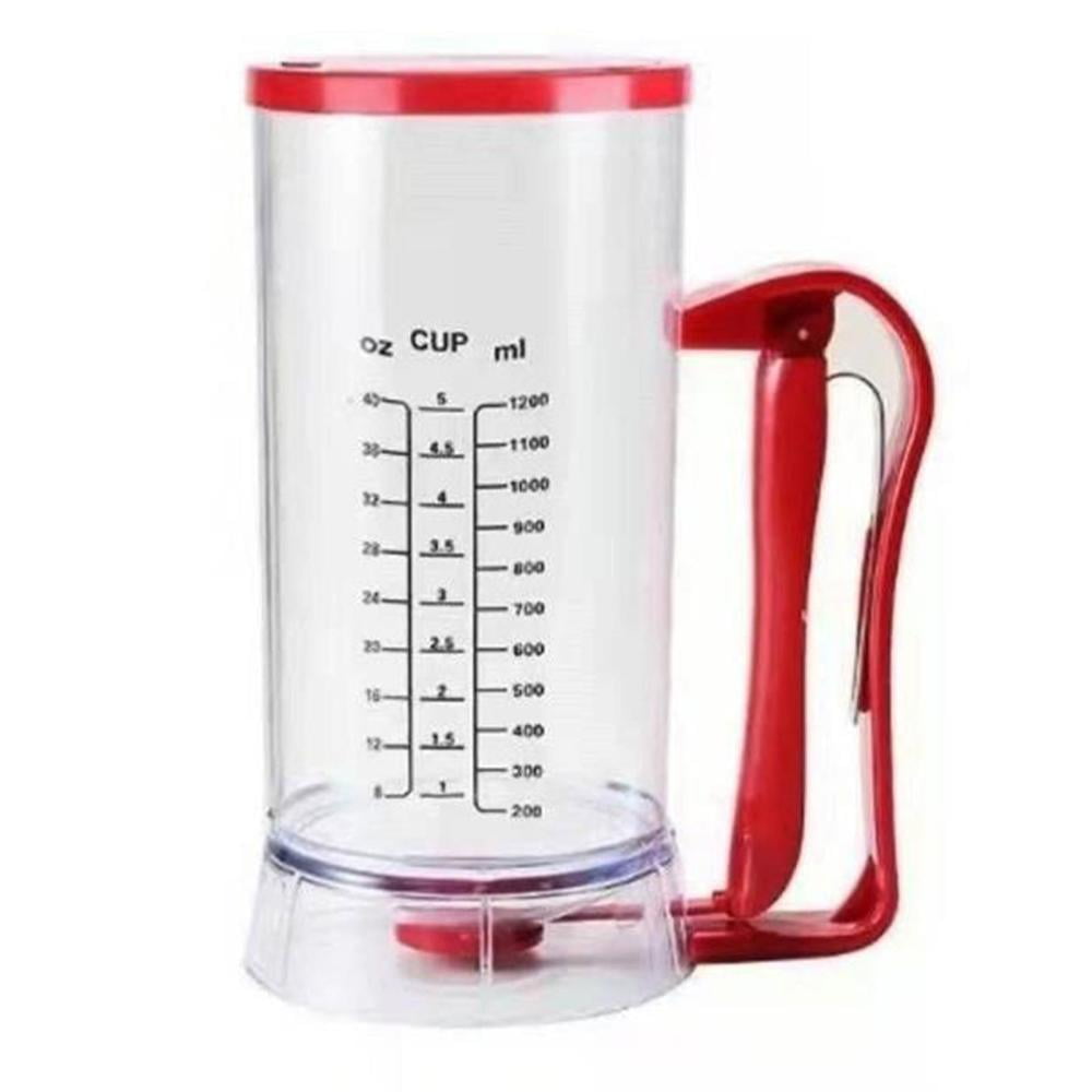 Pancake Batter Dispenser Batter Cream Speratator with Measuring Label