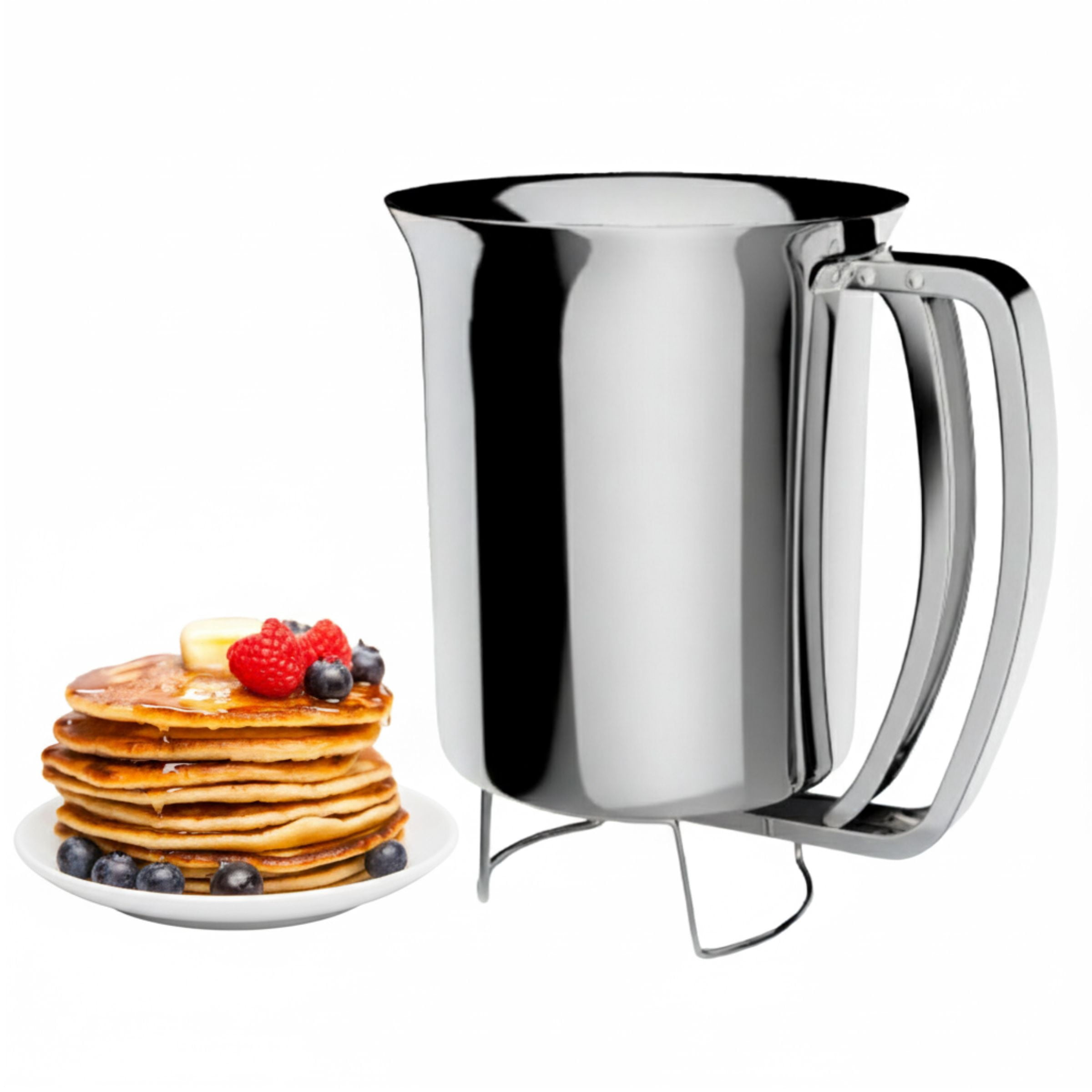 Gourmet Stainless-Steel Pancake Batter Dispenser for Cupcakes, Waffles, Cakes, and Muffins