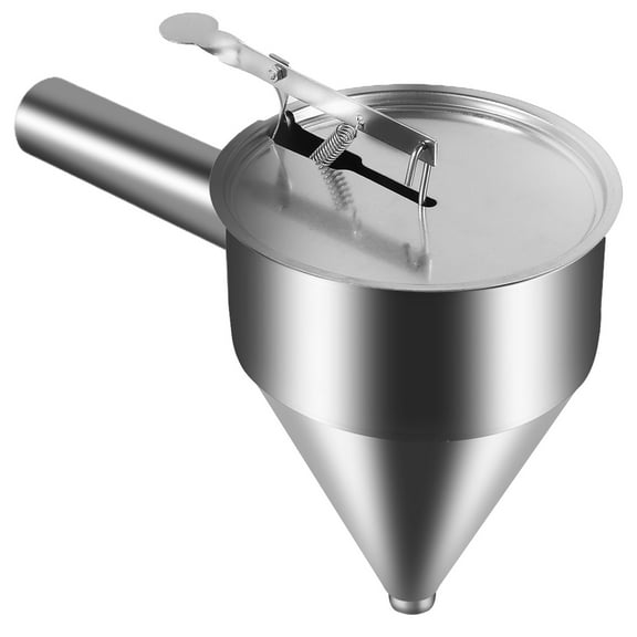 Pancake Batter Dispenser Stainless Steel Funnel Cake Dispenser 40oz Large Capacity Cupcake Dispenser Funnel Versatile Batter Funnel with Stand for Pancakes Cupcakes Waffles