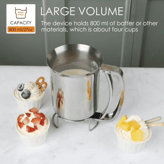 Pancake Batter Dispenser - Stainless Steel Kitchen Baking Tool