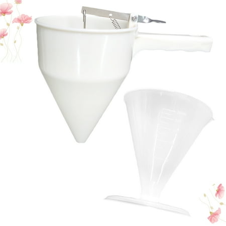 FONDOTIN Manual Conical Press Funnel with Piston Spring Dispenser for Kitchen Use, Available in Multiple Assorted Colors