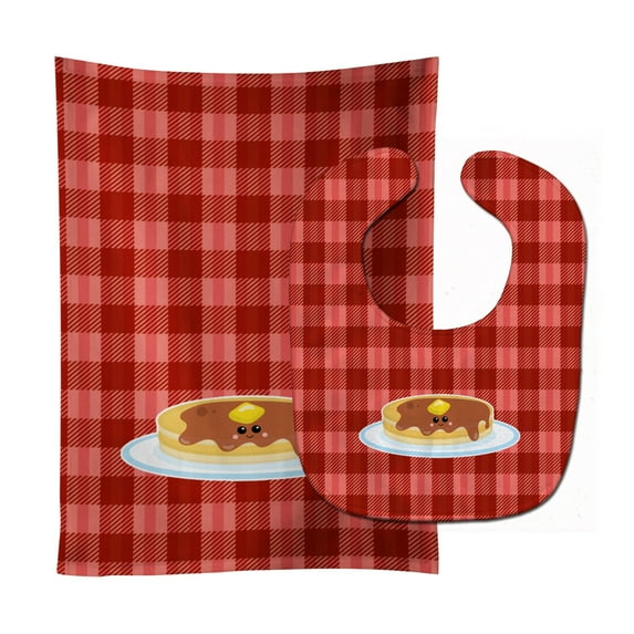 Pancake Face Baby Bib and Burp Cloth