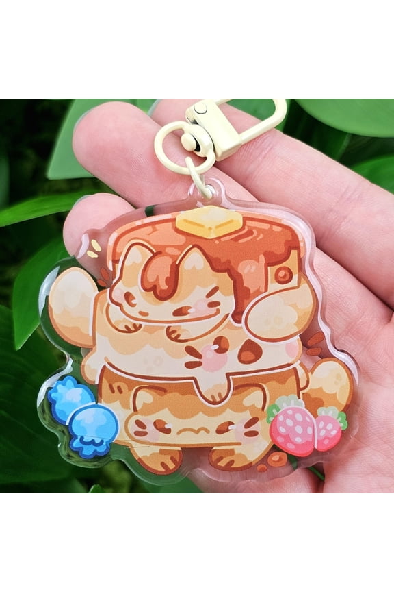 Pancake Kitties Keychain! (1 keychain)