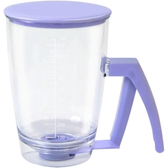 Pancake Mix Pourer | Drip-Free Batter Dispenser with Measuring Marks and Squeeze Handle for Pancakes, Waffles, Crepes