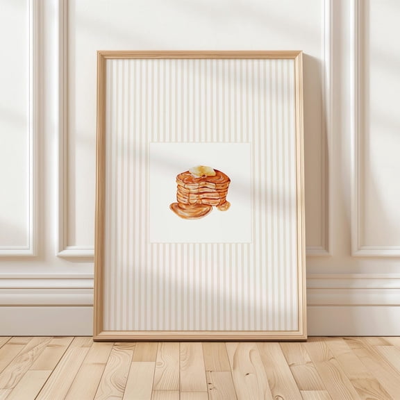 Pancake Wall Art Print Cottagecore Breakfast Decor
