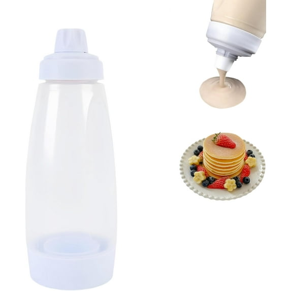 Pancake Batter Dispenser Bottle for Mixing Muffins Crepes Cupcakes