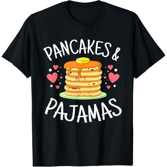 t-shirt Pancakes And Pajamas Funny Cute Kawaii Pancake Lover T-Shirt.