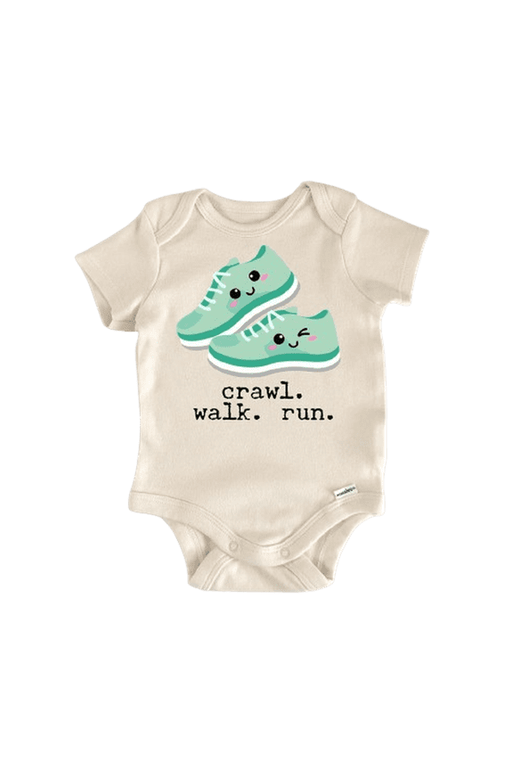 Running Runner Marathon Newborn Baby Bodysuit