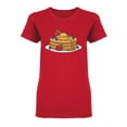 thumbnail image 1 of Pancakes  Shaped T-Shirt Women -Image by Shutterstock, Female Medium, 1 of 2