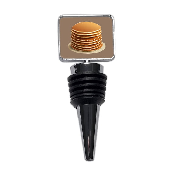 Pancakes Stack Breakfast Brunch Food Wine Bottle Stopper Cap Plug