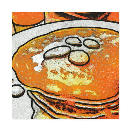 Pancakes in Pointillism - Canvas