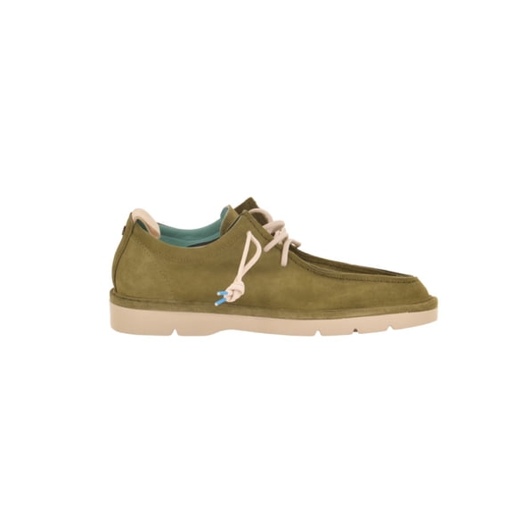 Panchic Olive Suede Sneakers With Tapered Silhouette Green (Men's)
